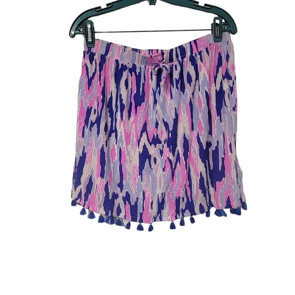 Lilly Pulitzer Skirt Palmer Tassel Multi-Colors Elastic Waist - Picture 4 of 4